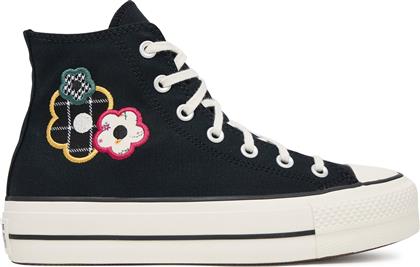 SNEAKERS CHUCK TAYLOR ALL STAR LIFT PLATFORM FLORAL PATCHWORK A15534C ΜΑΥΡΟ CONVERSE
