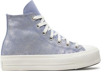 SNEAKERS CHUCK TAYLOR ALL STAR LIFT PLATFORM SUEDE SHIMMER HI A11549C ΜΩΒ CONVERSE