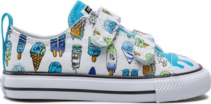 SNEAKERS CTAS 2V OX A01209C WHITE/BALTIC BLUE/LIME RAVE CONVERSE