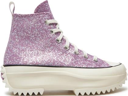 SNEAKERS RUN STAR HIKE PLATFORM GLITTER A10096C ΡΟΖ CONVERSE