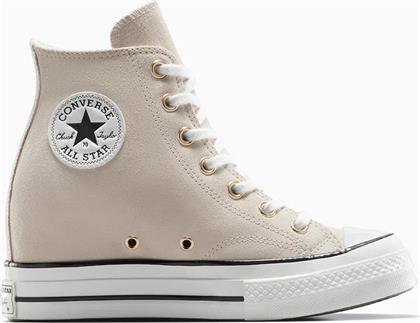 ΣΟΥΕΝΤ ΑΘΛΗΤΙΚΑ ΠΑΠΟΥΤΣΙΑ CHUCK 70 WEDGE ΧΡΩΜΑ: ΜΠΕΖ, A13833C CONVERSE