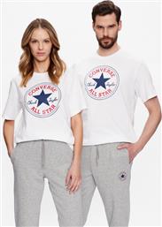 T-SHIRT UNISEX GO TO ALL STAR PATCH 10025459-A03 ΛΕΥΚΟ STANDARD FIT CONVERSE από το MODIVO
