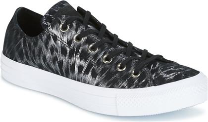 XΑΜΗΛΑ SNEAKERS CHUCK TAYLOR ALL STAR SHIMMER SUEDE OX BLACK/BLACK/WHITE CONVERSE