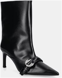 ΔΕΡΜΑΤΙΝΕΣ ΜΠΟΤΕΣ ANKLE HEELED BELT BOOTS ΓΥΝΑΙΚΕΙΑ, ΧΡΩΜΑ: ΜΑΥΡΟ, COPSH87F6058 COPERNI