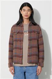 ΠΟΥΚΑΜΙΣΟ ΜΠΟΥΦΑΝ CORDED PLAID SHIRT JACKET ΧΡΩΜΑ: ΚΑΦΕ, JKT0149 F3JKT0149 CORRIDOR