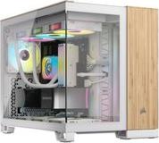 CASE 2500X DUAL CHAMBER TEMPERED GLASS MIDI-TOWER MICRO ATX WHITE/BAMBOO WOOD CORSAIR