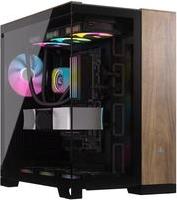 CASE 6500X DUAL CHAMBER TEMPERED GLASS MIDI-TOWER MICRO ATX BLACK/WALNUT WOOD CORSAIR