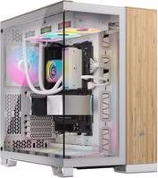 CASE 6500X DUAL CHAMBER TEMPERED GLASS MIDI-TOWER MICRO ATX WHITE/BAMBOO WOOD CORSAIR