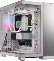 CASE 6500X DUAL CHAMBER TEMPERED GLASS MIDI-TOWER MICRO ATX WHITE/SATIN GRAY ALUMINUM CORSAIR