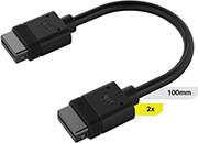 CL-9011121-WW ICUE LINK CABLES 2X100MM STRAIGHT/STRAIGHT BLACK CORSAIR