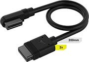 CL-9011123-WW ICUE LINK CABLE 2X200MM STRAIGHT/ANGLED SLIM BLACK CORSAIR