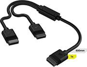 CL-9011124-WW ICUE LINK Y-CABLE 1X600MM STRAIGHT/ANGLED SLIM BLACK CORSAIR