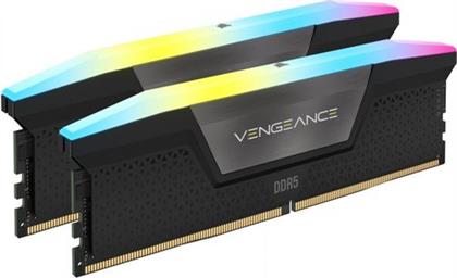 DDR5 5200 2 X 16GB C40 VENGEANCE RGB BLACK ΜΝΗΜΗ RAM CORSAIR