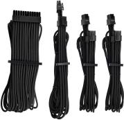 DIY CABLE PREMIUM INDIVIDUALLY SLEEVED DC CABLE STARTER KIT TYPE4 (GEN4) BLACK CORSAIR