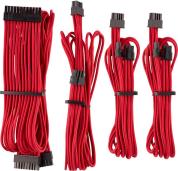DIY CABLE PREMIUM INDIVIDUALLY SLEEVED DC CABLE STARTER KIT TYPE4 (GEN4) RED CORSAIR