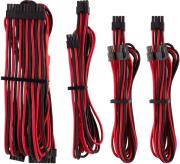 DIY CABLE PREMIUM INDIVIDUALLY SLEEVED DC CABLE STARTER KIT TYPE4 (GEN4) RED/BLACK CORSAIR