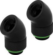 HYDRO X FITTING ADAPTER XF 45° ANGLED ROTARY BLACK 2-PACK CORSAIR