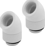 HYDRO X FITTING ADAPTER XF 45° ANGLED ROTARY GLOSSY WHITE 2-PACK CORSAIR από το e-SHOP