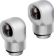 HYDRO X FITTING ADAPTER XF 90° ANGLED ROTARY CHROME 2-PACK CORSAIR