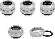 HYDRO X FITTING HARD XF STRAIGHT CHROME 4-PACK (12MM OD COMPRESSION) CORSAIR
