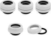 HYDRO X FITTING HARD XF STRAIGHT GLOSSY WHITE 4-PACK (14MM OD COMPRESSION) CORSAIR