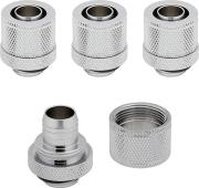 HYDRO X FITTING SOFT XF STRAIGHT CHROME 4-PACK (10/13MM COMPRESSION) CORSAIR
