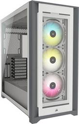 ICUE 5000X RGB TEMPERED GLASS MID-TOWER ATX PC SMART CASE — WHITE (CC-9011213-WW) CORSAIR