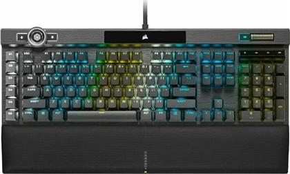 K100 RGB OPTICAL GAMING ΜΗΧΑΝΙΚΟ ΕΝΣΥΡΜΑΤΟ FULL SIZE ΠΛΗΚΤΡΟΛΟΓΙΟ ΜΕ OPX ΔΙΑΚΟΠΤΕΣ ΚΑΙ RGB ΜΑΥΡΟ (US) CORSAIR