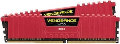 ΜΝΗΜΗ RAM VENGEANCE LPX RED CMK16GX4M2B3200C16R DDR4 16GB (2X8GB) 3200MHZ ΓΙΑ DESKTOP CORSAIR