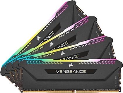 ΜΝΗΜΗ RAM VENGEANCE RGB PRO SL CMH32GX4M4E3200C16 DDR4 32GB (4X8GB) 3200MHZ ΓΙΑ DESKTOP CORSAIR