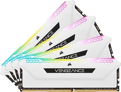 ΜΝΗΜΗ RAM VENGEANCE RGB PRO SL WHITE CMH32GX4M4E3200C16W DDR4 32GB (4X8GB) 3200MHZ ΓΙΑ DESKTOP CORSAIR