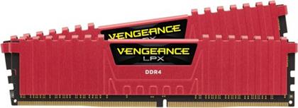 VENGEANCE LPX RED 16GB DDR4-2400MHZ C16 (CMK16GX4M2A2400C16R) X2 ΜΝΗΜΗ RAM CORSAIR