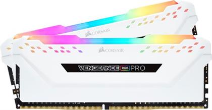 VENGEANCE RGB PRO WHITE 16GB DDR4-2666MHZ C16 DIMM (CMW32GX4M2A2666C16W) X2 ΜΝΗΜΗ RAM CORSAIR