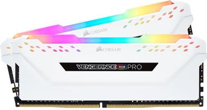 VENGEANCE RGB PRO WHITE 8GB DDR4-2666MHZ C16 DIMM (CMW16GX4M2A2666C16W) X2 ΜΝΗΜΗ RAM CORSAIR