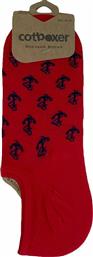 SNEAKER SOCKS - ΑΝΔΡΙΚΟ ΣΟΣΟΝΙ RED ANCHORS ΚΟΚΚΙΝΟ (CSS-9009-5-RED) ONE SIZE 40-46 COTBOXER