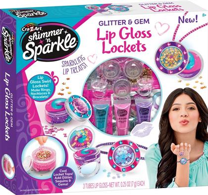 SHIMMER'N SPARKLE GLITTER & GEM GLOSS LOCKETS (65548) CRA-Z-ART