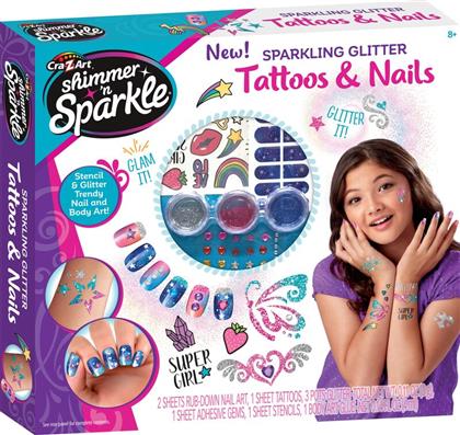 SHIMMER 'N SPARKLE SPARKLING GLITTER TATTOOS & NAILS (65502) CRA-Z-ART