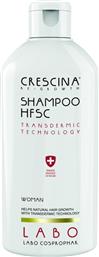 HFSC TRANSDERMIC WOMAN SHAMPOO ΓΥΝΑΙΚΕΙΟ ΣΑΜΠΟΥΑΝ ΓΙΑ ΤΗΝ ΑΝΤΙΜΕΤΩΠΙΣΗ ΤΗΣ ΑΡΑΙΩΣΗΣ & ΤΗΣ ΤΡΙΧΟΠΤΩΣΗΣ 200ML CRESCINA