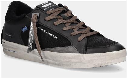 ΔΕΡΜΑΤΙΝΑ ΑΘΛΗΤΙΚΑ ΠΑΠΟΥΤΣΙΑ SK8 DELUXE ΧΡΩΜΑ: ΜΑΥΡΟ, 11111AA8 CRIME LONDON
