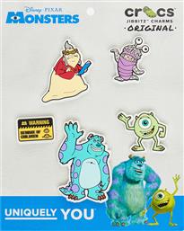 ΔΙΑΚΟΣΜΗΣΗ ΠΑΠΟΥΤΣΙΩΝ JIBBITZ MONSTERS INC 5-PACK 10014921 ΕΓΧΡΩΜΟ CROCS