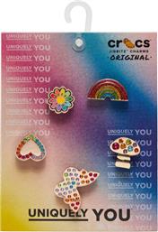 ΔΙΑΚΟΣΜΗΣΗ ΠΑΠΟΥΤΣΙΩΝ JIBBITZ RAINBOW ELVTD FESTIVAL 5 PACK 10013261 ΕΓΧΡΩΜΟ CROCS