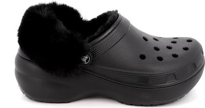 ΓΥΝΑΙΚΕΙΟ ΣΑΜΠΟ CLASSIC PLATFORM FUZZ LINED CG ΧΡΩΜΑΤΟΣ ΜΑΥΡΟ 212854-001 CROCS