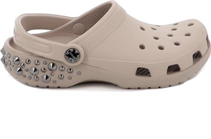 ΓΥΝΑΙΚΕΙΟ ΣΑΜΠΟ CLASSIC STUDDED CLOG ΑΝΑΤΟΜΙΚΟ ΧΡΩΜΑΤΟΣ ΚΑΦΕ 211596-214 CROCS