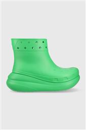 ΟΥΕΛΛΙΝΓΚΤΟΝ CLASSIC CRUSH RAIN BOOT ΧΡΩΜΑ: ΠΡΑΣΙΝΟ, 207946 CROCS από το ANSWEAR