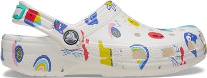 ΠΑΝΤΟΦΛΕΣ CLASSIC DOODLE PRINT CLOG K 210356 ΛΕΥΚΟ CROCS