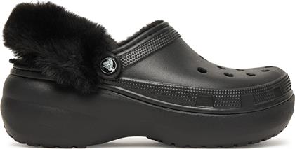 ΠΑΝΤΟΦΛΕΣ CLASSIC PLATFORM FUZZ LINED CLOG 212854 ΜΑΥΡΟ CROCS