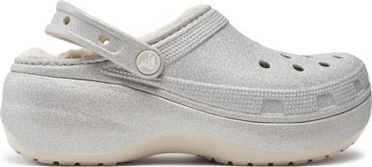 ΠΑΝΤΟΦΛΕΣ CLASSIC PLATFORM GLITTER LINED CLOG W 210413 ΑΣΗΜΙ CROCS