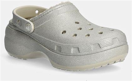 ΠΑΝΤΟΦΛΕΣ CLASSIC PLATFORM GLITTER LINED CLOG W ΧΡΩΜΑ: ΑΣΗΜΙ, 210413 CROCS