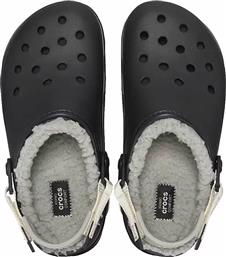 UNISEX CLOGS ΜΕ ΕΠΕΝΔΥΣΗ ΑΠΟ FAUX ΓΟΥΝΑ ''ALL TERAIN LINED'' - E66045 ΜΑΥΡΟ CROCS