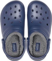 UNISEX CLOGS ΜΕ ΕΠΕΝΔΥΣΗ ΑΠΟ FAUX ΓΟΥΝΑ ''CLASSIC LINED'' - E66008 ΜΠΛΕ ΣΚΟΥΡΟ CROCS